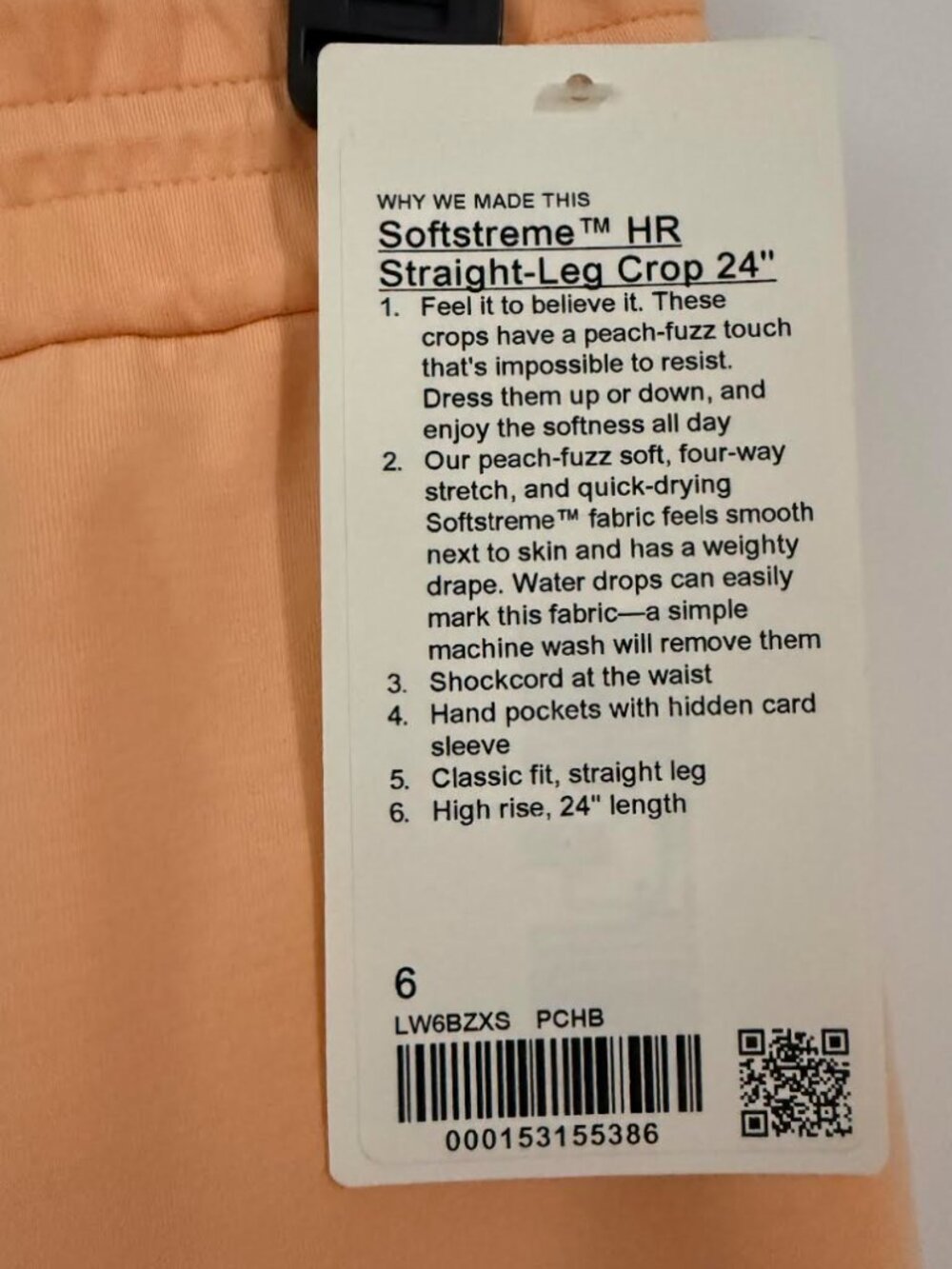 Lululemon Softstreme High-Rise Straight-Leg Cropped Pant (Size 6) - Picture 8 of 8